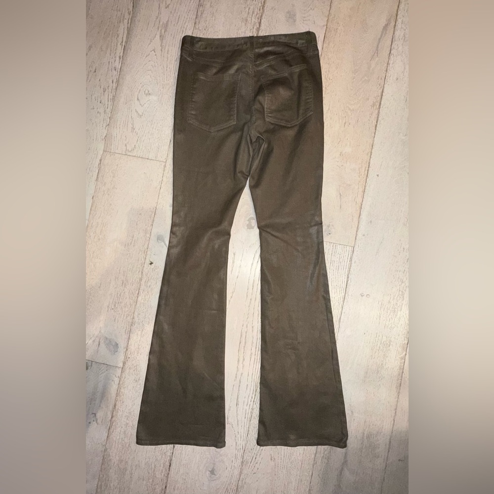 New RAMY BROOK helena high rise coated flare jean in glossy gunmetal 29 $275.00 - Picture 12 of 14
